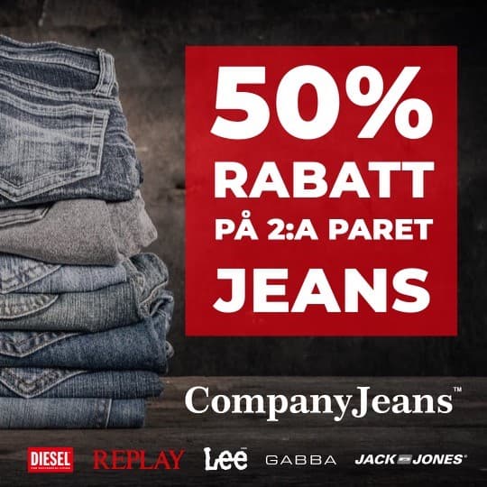50% rabatt på andra paret Jack&Jones Jeans